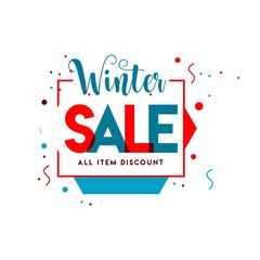 Winter Sale Vector Template Design Illustration