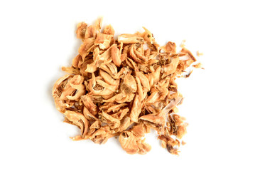 Obraz premium Dried garlic isolated on white background.