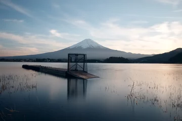 Photo sur Plexiglas Mont Fuji le mont fuji enneigée depuis le lac kawaguchi