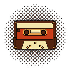 cassette music retro style vector illustration design