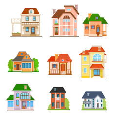Set of house flat icons