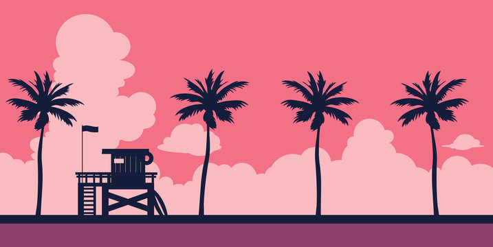 Lifeguard and beach 001 - 1
