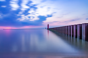 Lighthouse Lake Michigan
