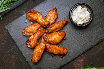 chicken wings in barbecue sauce