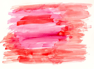 hand drawn watercolor pink red background