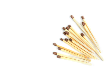 Matches isolated on white background.