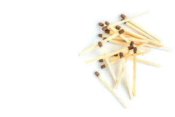Matches isolated on white background.