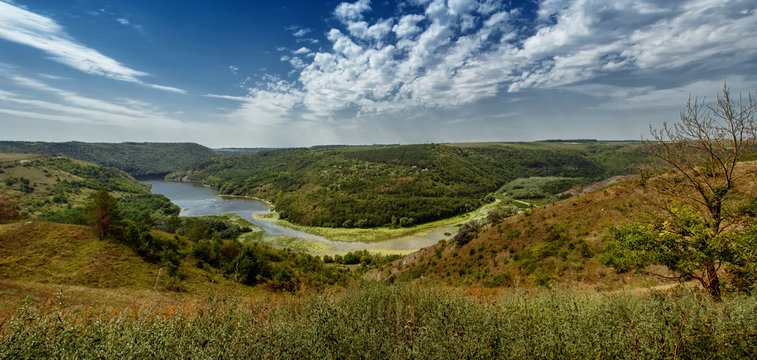 The banks of the Ternav River near the village of Kitaygorod. Podillja. Kamyanets Podolsky district.