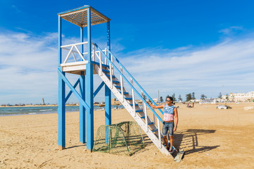 A boy posing from the city of Essaouira