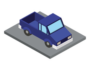 van vehicle isometric icon vector illustration design