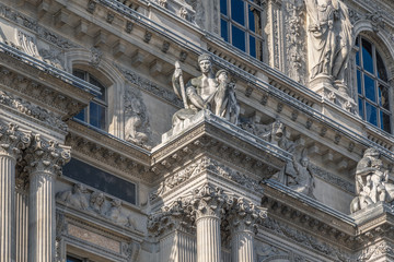 Fototapeta premium Part of the wall of the museum building.