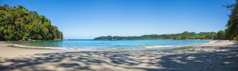 Panorama of a beach in Costa Rica