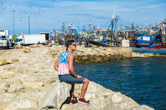 A boy posing from the city of Essaouira