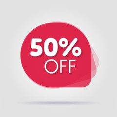 Special offer isolated sale tag red
