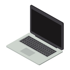 computer laptop isometric icon vector illustration design