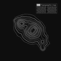 Topographic map. Topographical background. Linear graphics. Vector illustration.