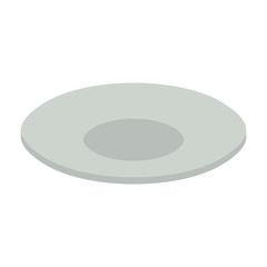 dish plate isometric icon vector illustration design