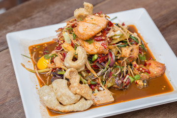 Papaya salad Thai food 