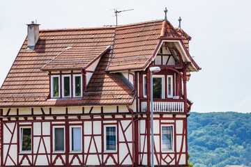 Fototapeta na wymiar Fachwerkhaus in Esslingen am Neckar