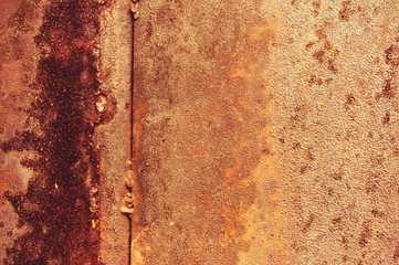Old metal sheet of iron with rust. Abstract background.