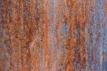 Old metal sheet of iron with rust. Abstract background.