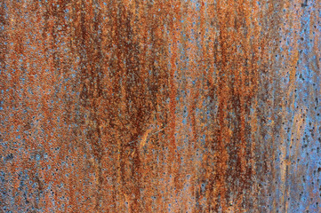 Old metal sheet of iron with rust. Abstract background.
