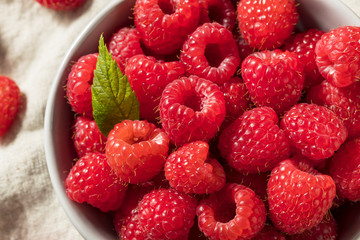 Raw Red Organic Raspberries
