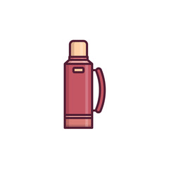 Vacuum Thermo Flask Icon Design Vector Illustration