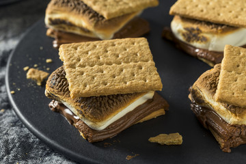 Homemade Chocolate Smores with Marshmallows