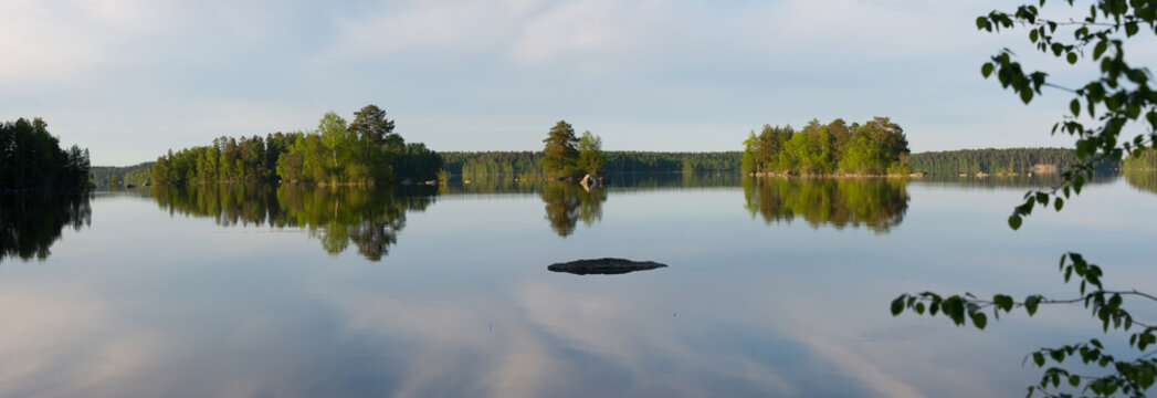 Cloud reflections panorama