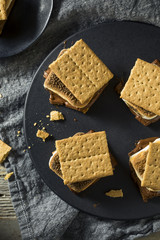 Homemade Chocolate Smores with Marshmallows