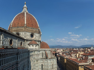 Fototapeta premium Włochy, Florencja - widoki z dzwonnicy przy katedrze Santa Maria del Fiore