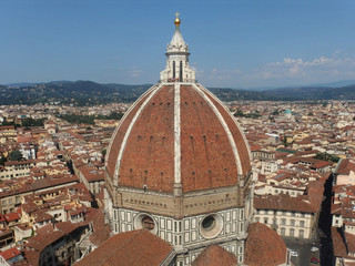 Naklejka premium Włochy, Florencja - widoki z dzwonnicy przy katedrze Santa Maria del Fiore