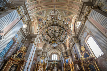 Fototapeta na wymiar Inside Saint Anne Church in Warsaw Poland