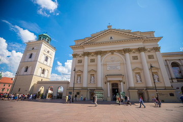 Obraz premium Saint Anne church facade in Warsaw
