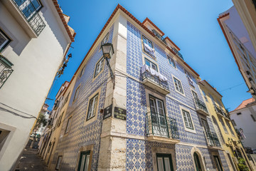 Obraz premium Tiled buildings in Lisbon Portugal