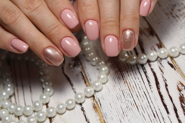 beautiful manicure of nails