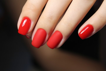 beautiful manicure of nails