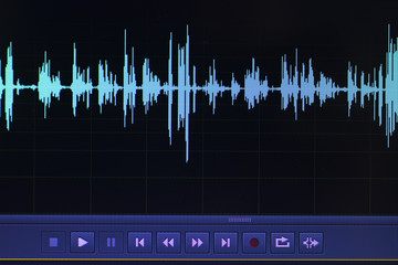 Audio sound wave studio editing