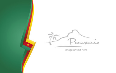 Cameroon abstract flag brochure cover poster background vector