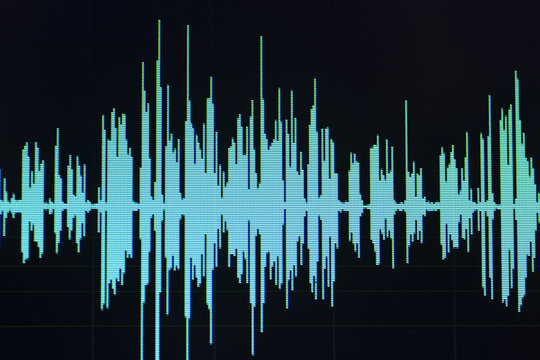 Audio sound wave studio editing