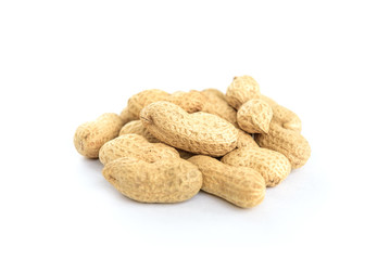 Peanut isolated on white background.