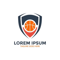 basket ball badge logo vector illustration design