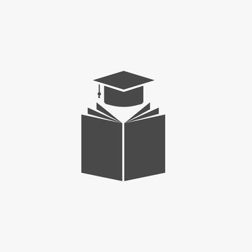 Graduation Cap And Book Vector Icon Education Icon