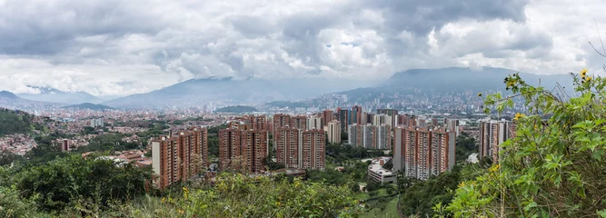 Foto op Canvas Panorama van Medellin, Colombie © Suzanne Plumette