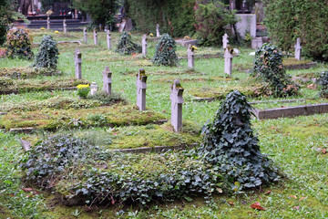 Jewish section of the cemetery at Mirogoj cemetery in Zagreb, Croatia