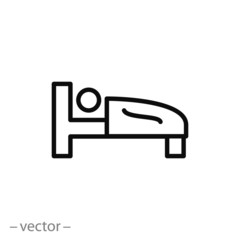 bed line icon - vector illustration eps10