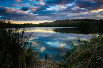 Atardecer en el lago