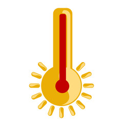 Isolated hot thermometer icon