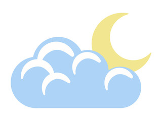Isolated night weather icon